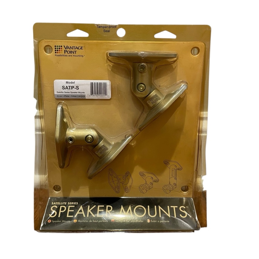 Vantage Point SATP-S Satellite Series Speaker Mounts Silver New Sealed